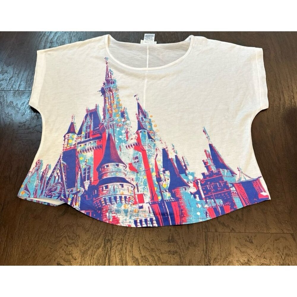 Disney Parks‎ Princess Castle Cropped T Shirt Womens